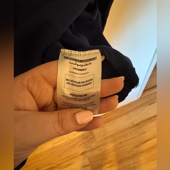 The Giving Movement Long Sleeve Turtleneck Shirt Ribbed Blue Size 2X Unisex EUC - Picture 10 of 10